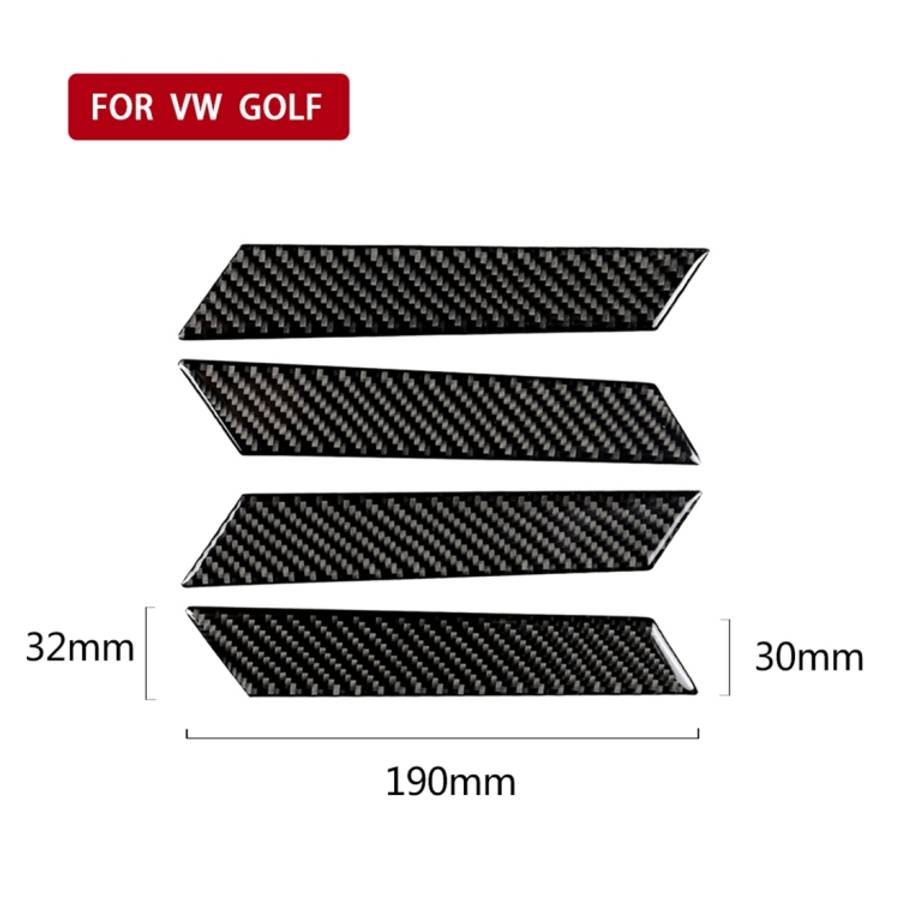 Car Carbon Fiber Door Handle Decorative Sticker for Volkswagen Golf 7 2013-2017