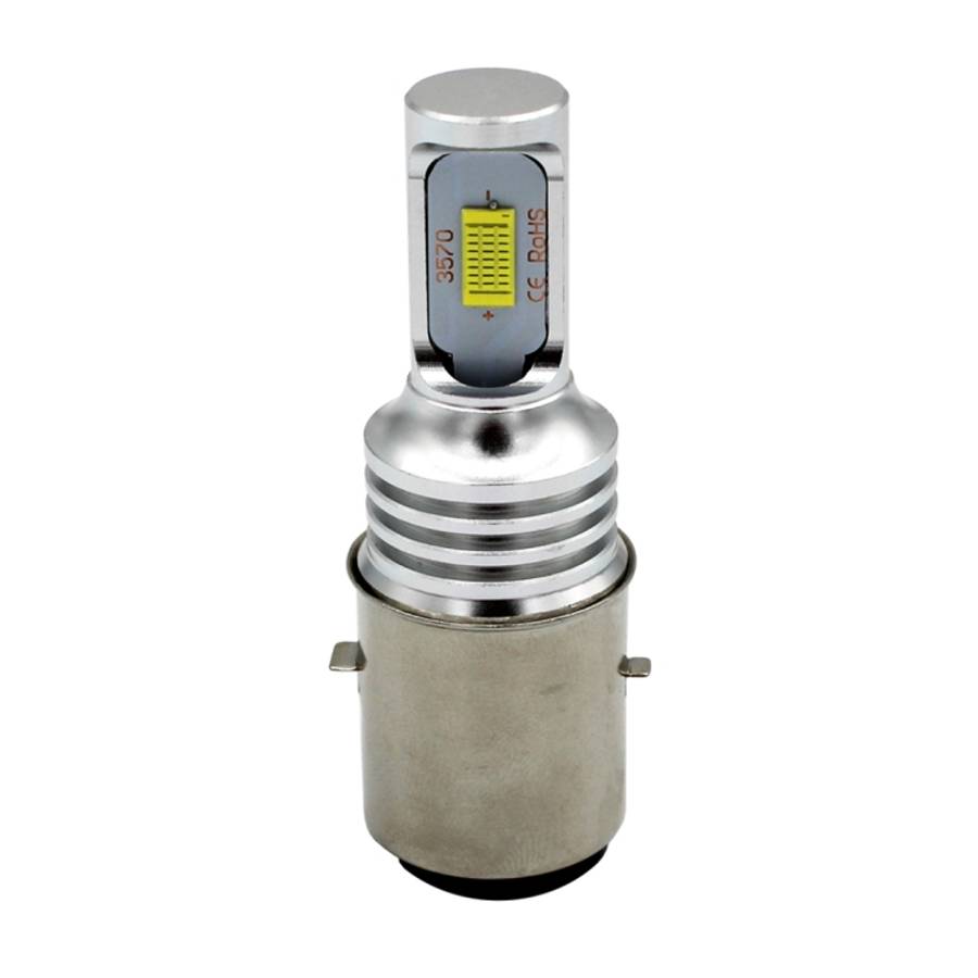 H6/BA20D 1000LM 72W 6000K White Light 2-LED 3570 Bulbs Motorcycle Headlights, DC 12-24V