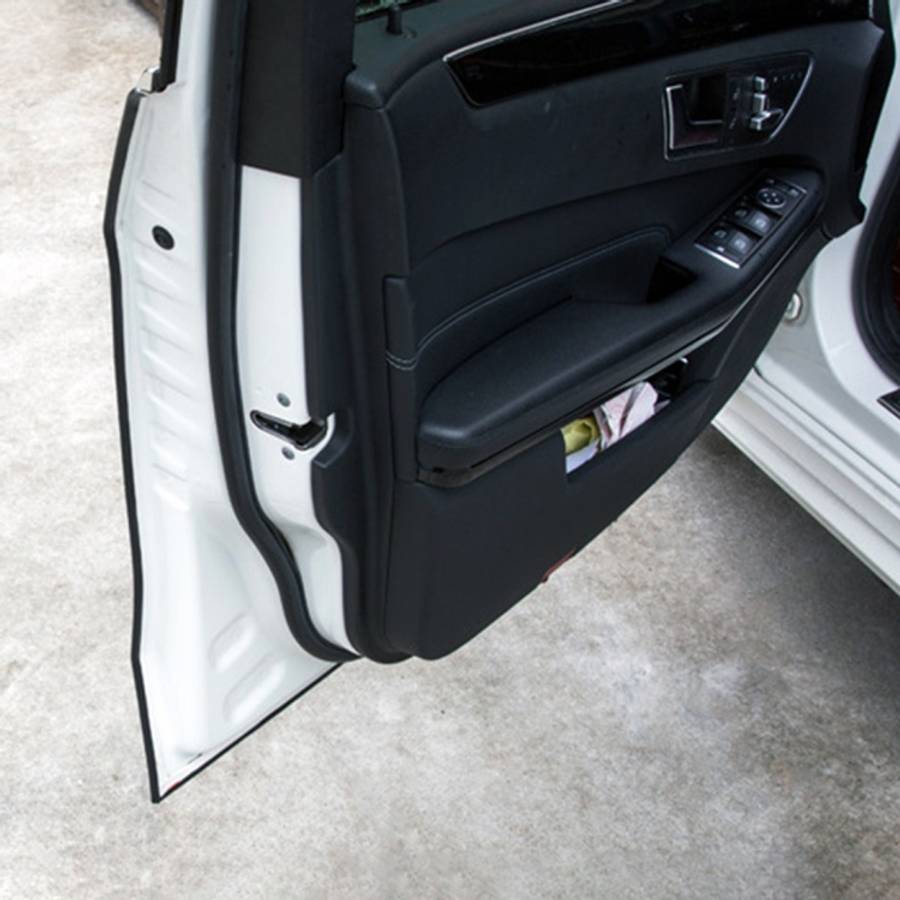 5m Rubber Car Side Door Edge Protection Wire Guards Cover Trims Stickers(Black)