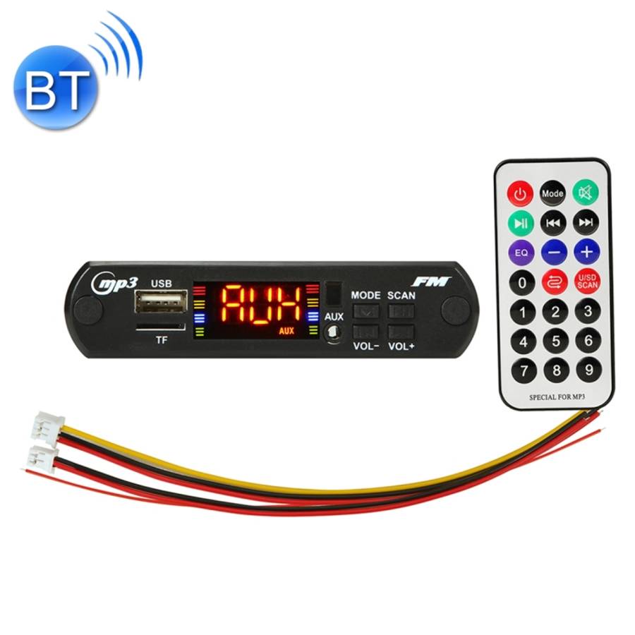 Car 12V Audio MP3 Player Decoder Board FM Radio TF USB 3.5mm AUX, with Bluetooth Function &amp; R...
