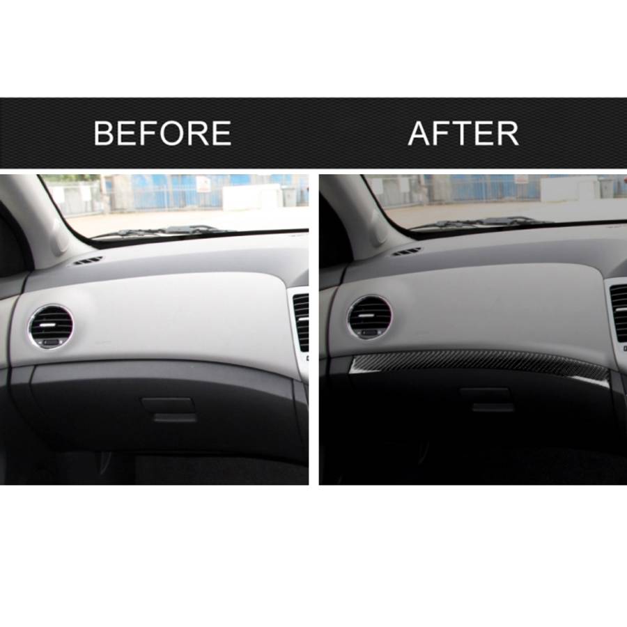 Car Carbon Fiber Dashboard Decorative Stripe for Chevrolet Cruze 2009-2015, Right Drive