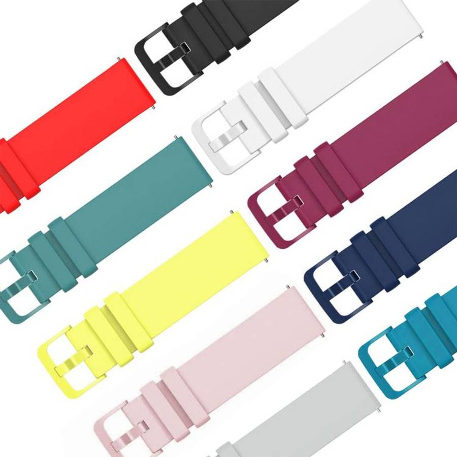 xDfind Flat Pure Color Silicone Watch Band, 20mm, 22mm, 18mm