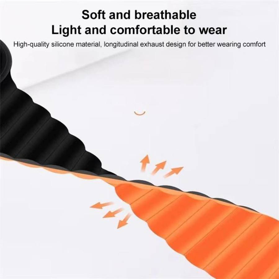 xDfind Loop Magnetic Glossy Silicone Watch Band, 18mm, 20mm, 22mm