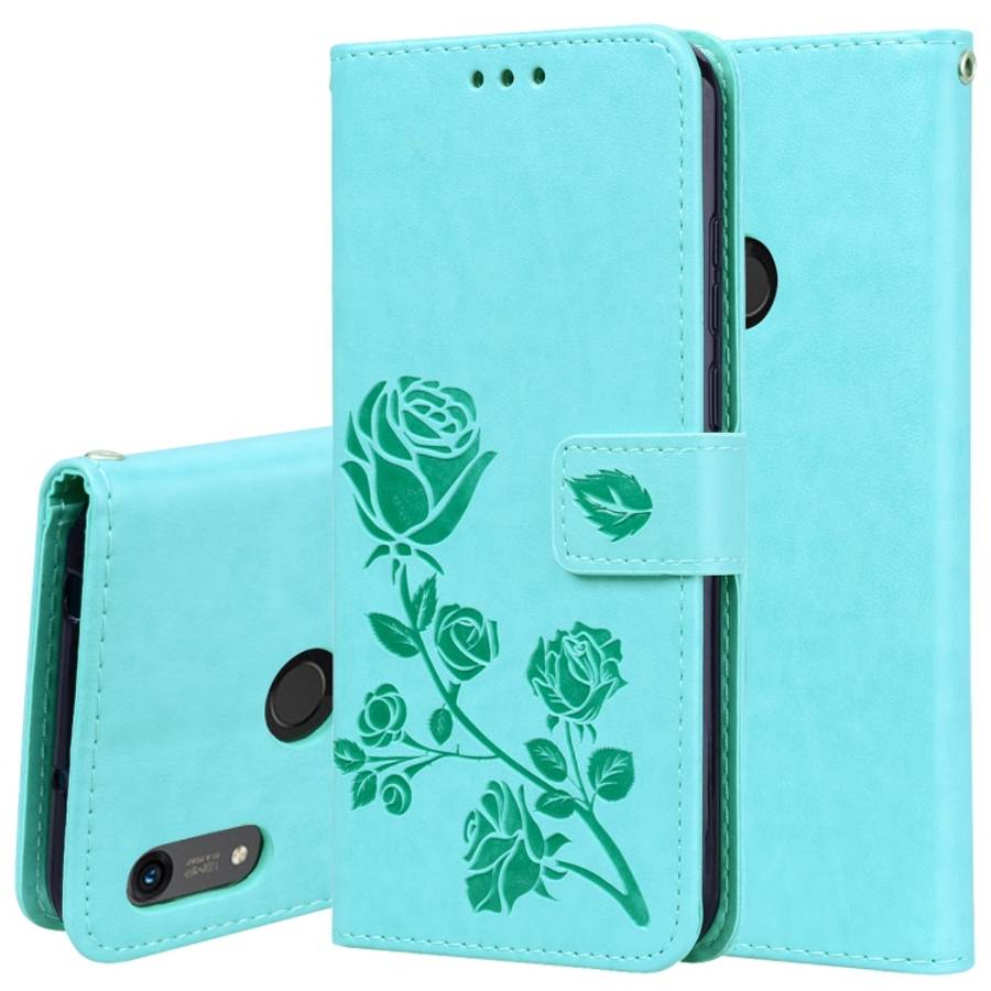 Rose Embossed Horizontal Flip PU Leather Case for Huawei Honor 8A/Y6 2019, with Holder &amp; Card...