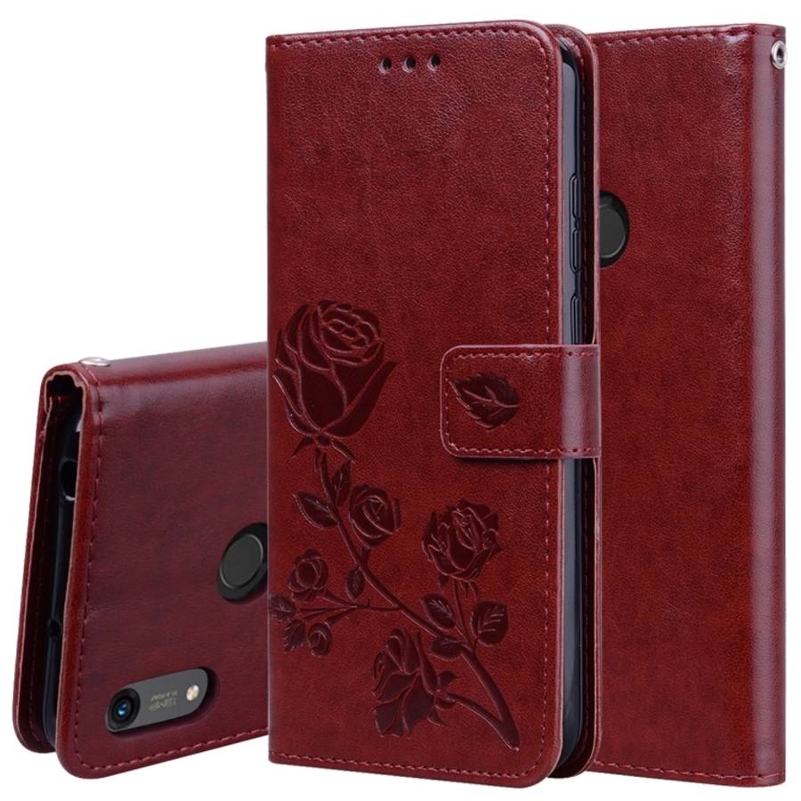 Rose Embossed Horizontal Flip PU Leather Case for Huawei Honor 8A/Y6 2019, with Holder &amp; Card...