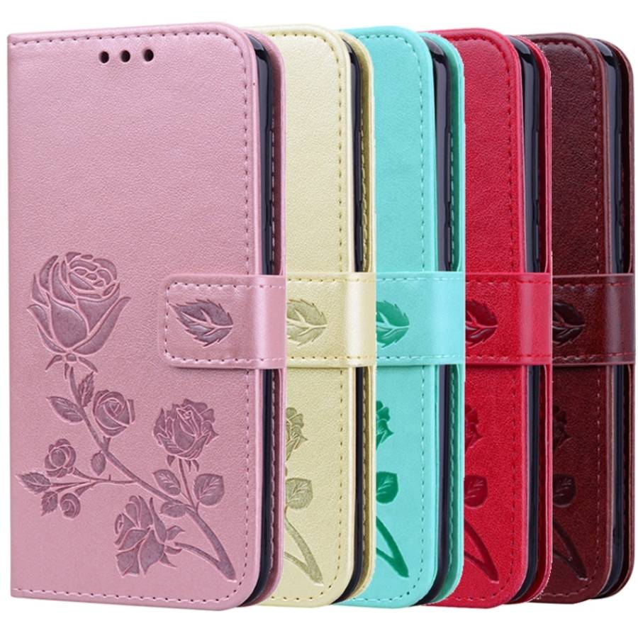 Rose Embossed Horizontal Flip PU Leather Case for Huawei Honor 8A/Y6 2019, with Holder &amp; Card...