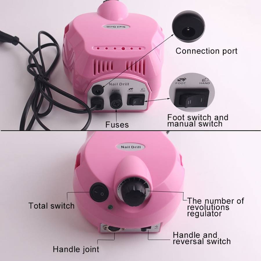 Nail 10W 220V Electric Power Grinding Machine 25000 Turn, EU Plug