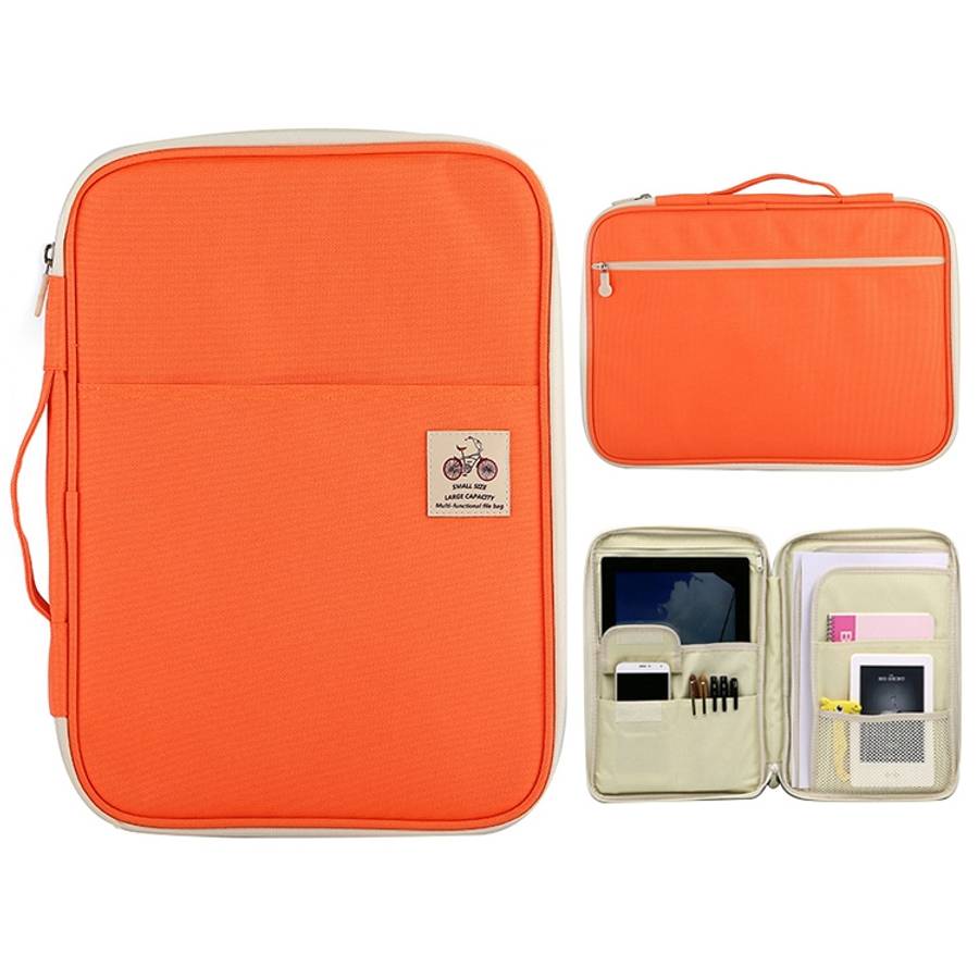 Office Supplies Multi-purpose Zipper Document Folder A4 Storage Bag