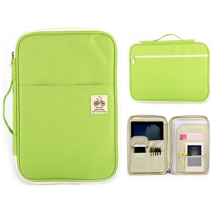 Office Supplies Multi-purpose Zipper Document Folder A4 Storage Bag