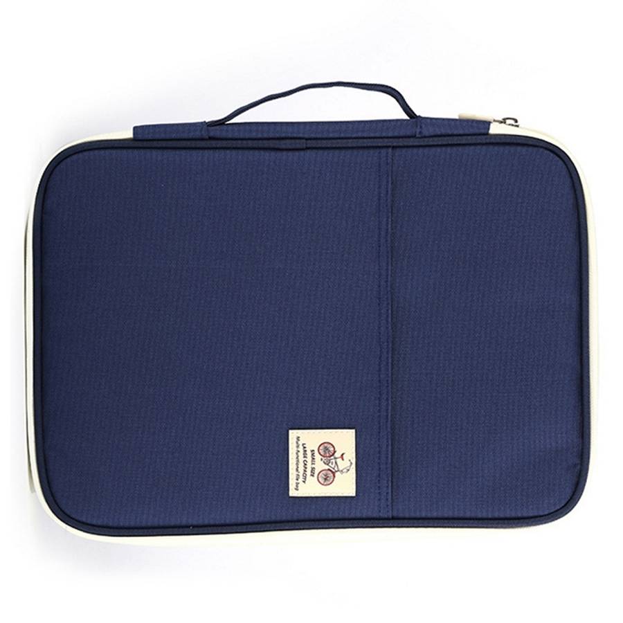 Office Supplies Multi-purpose Zipper Document Folder A4 Storage Bag
