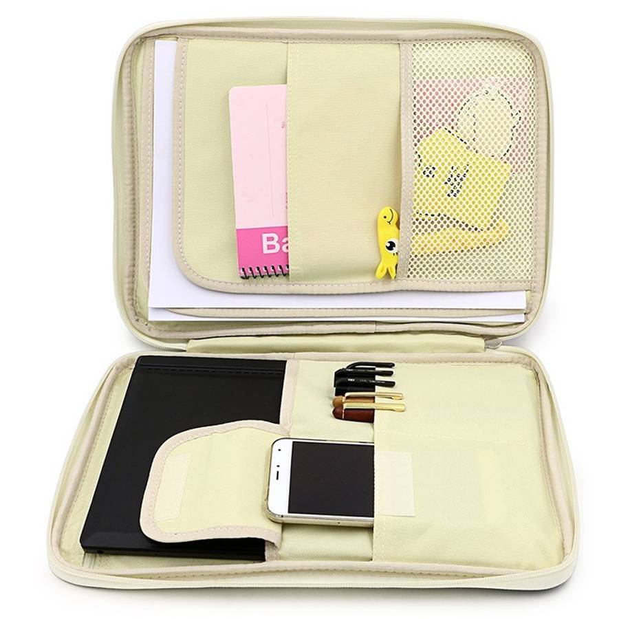 Office Supplies Multi-purpose Zipper Document Folder A4 Storage Bag