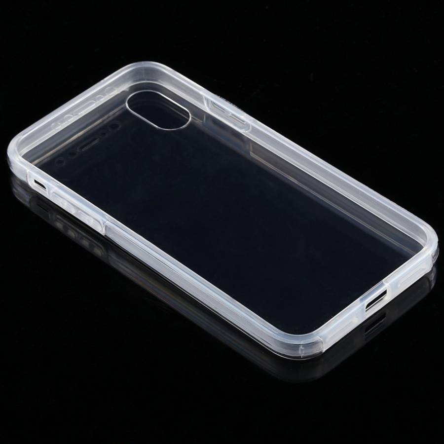 For iPhone X / XS 0.75mm Double-sided Ultra-thin Transparent PC + TPU Case