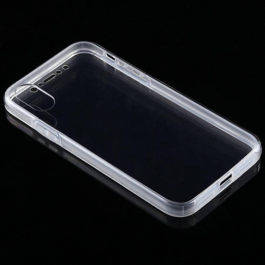 For iPhone X / XS 0.75mm Double-sided Ultra-thin Transparent PC + TPU Case