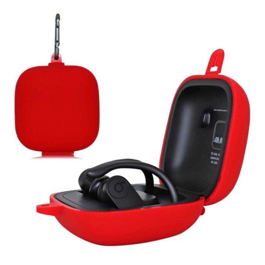 Solid Color Silicone Wireless Bluetooth Earphone Protective Case for Beats Powerbeats Pro, Grey, ...