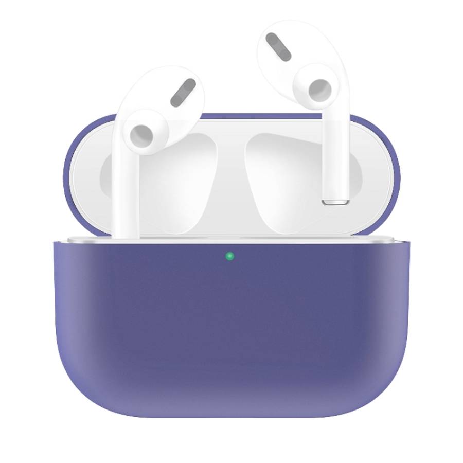 For AirPods Pro Solid Color Silicone Earphone Protective Case, Black, Yellow, Pink, Grey, Light P...