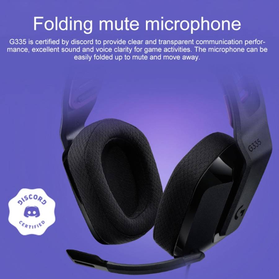 Logitech G335 Foldable Wired Gaming Headset with Microphone