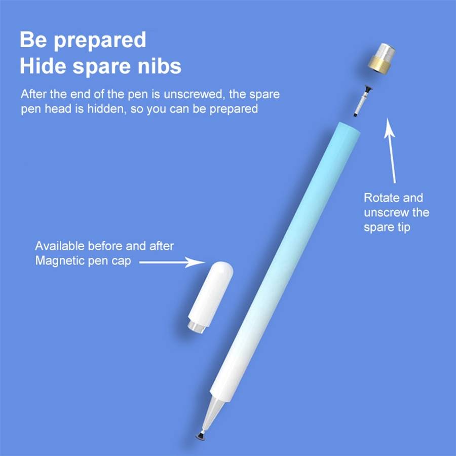 Universal Nano Disc Nib Capacitive Stylus Pen with Magnetic Cap &amp; Spare Nib