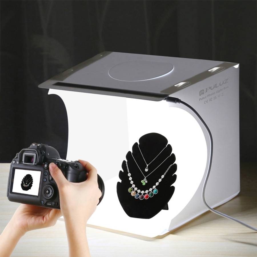 PULUZ 20cm Folding Portable 550LM Light Photo Lighting Studio Shooting Tent Box Kit with 6 Colors...