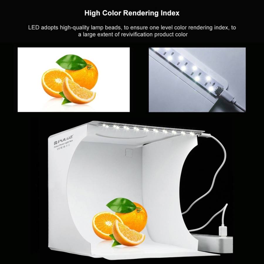 PULUZ 20cm Folding Portable 550LM Light Photo Lighting Studio Shooting Tent Box Kit with 6 Colors...