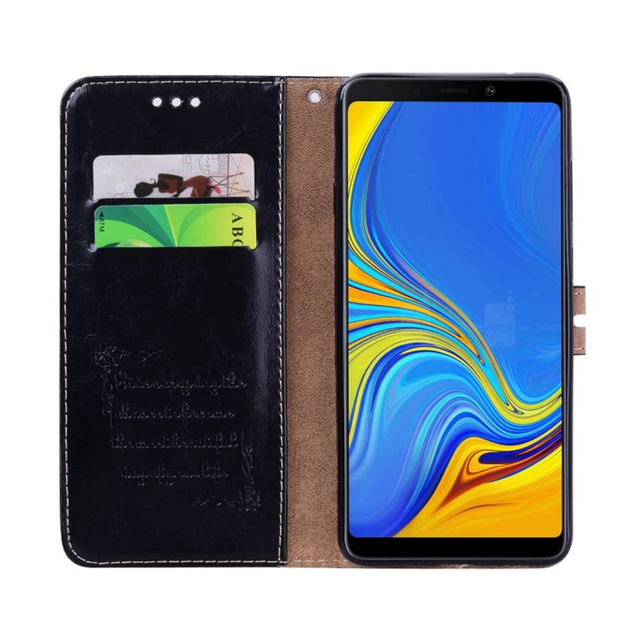 Business Style Oil Wax Texture Horizontal Flip Leather Case for Samsung Galaxy A9 (2018) / A9s, w...