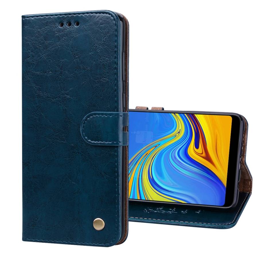 Business Style Oil Wax Texture Horizontal Flip Leather Case for Samsung Galaxy A9 (2018) / A9s, w...