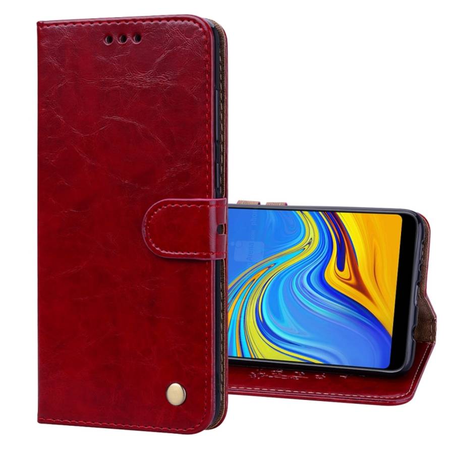 Business Style Oil Wax Texture Horizontal Flip Leather Case for Samsung Galaxy A9 (2018) / A9s, w...
