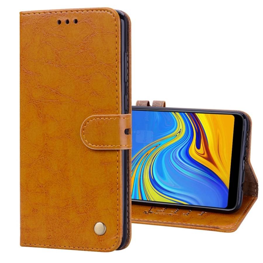 Business Style Oil Wax Texture Horizontal Flip Leather Case for Samsung Galaxy A9 (2018) / A9s, w...