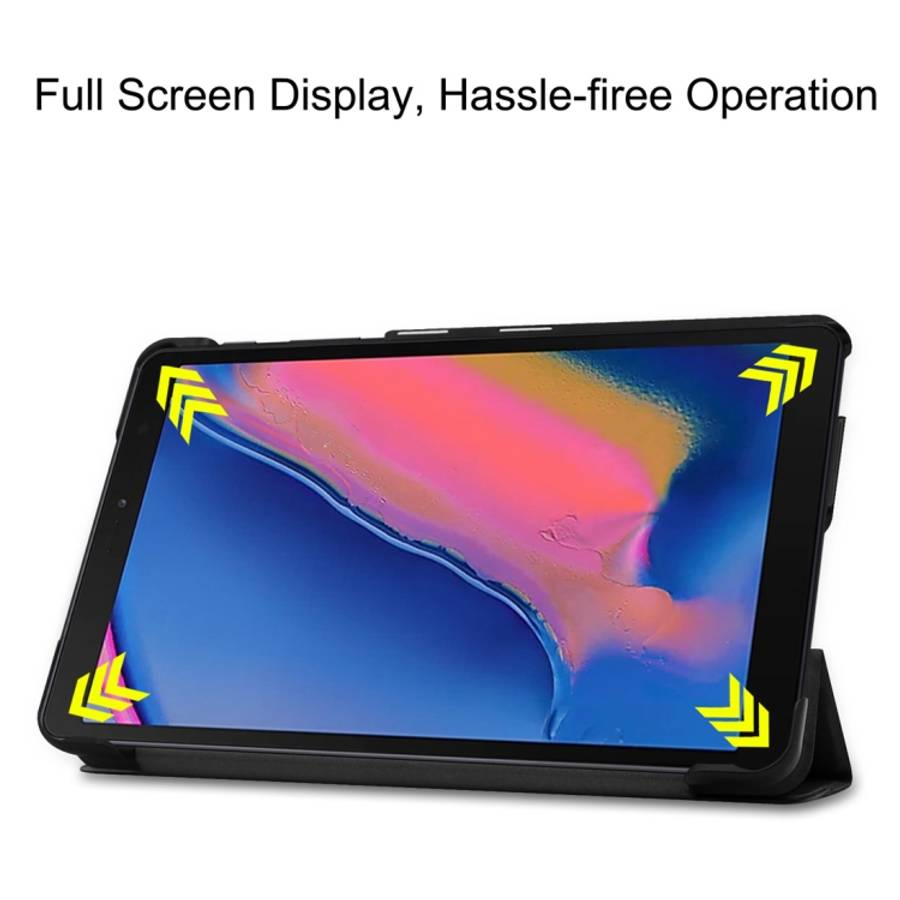 Custer Texture Horizontal Flip Leather Case for Galaxy Tab A 8.0 (2019) P205 / P200, with Three-f...