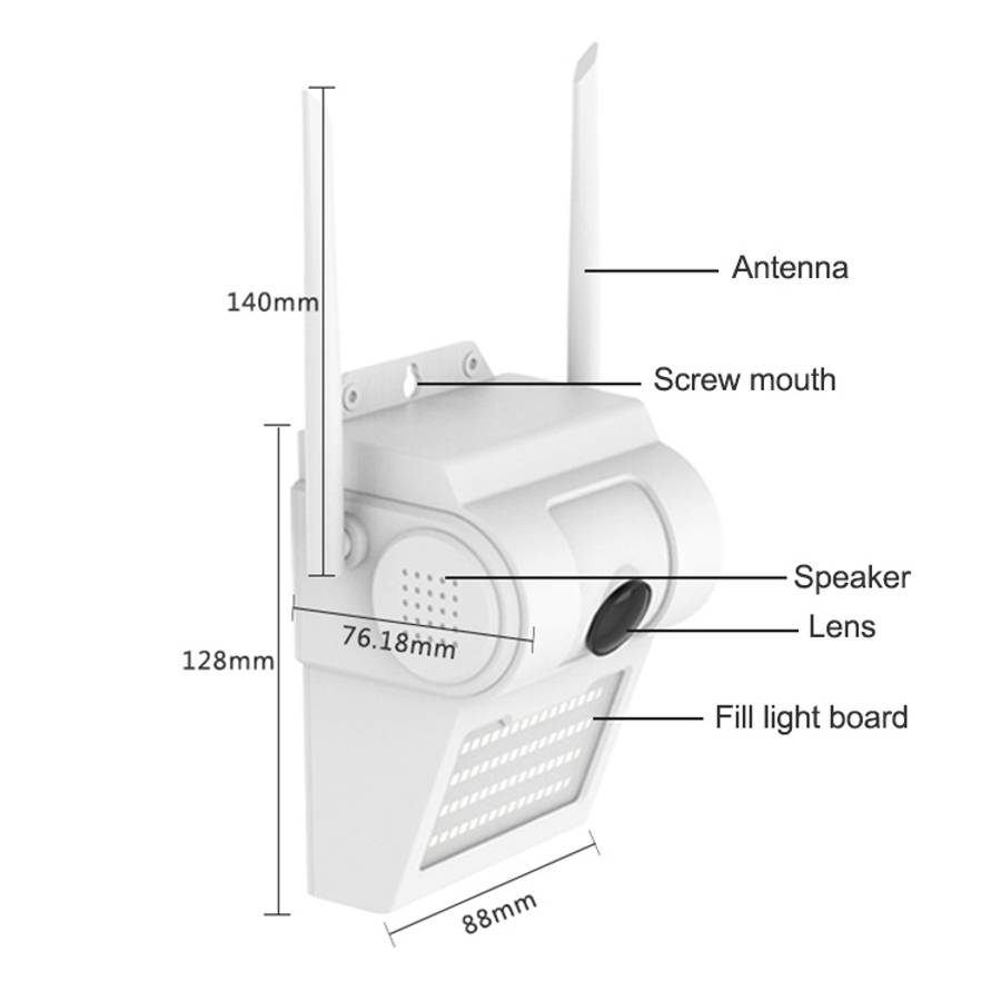 DP14 2.0 Million Pixels 1080P HD Wall Lamp Smart Camera, Support Full-color Night Vision / Motion...