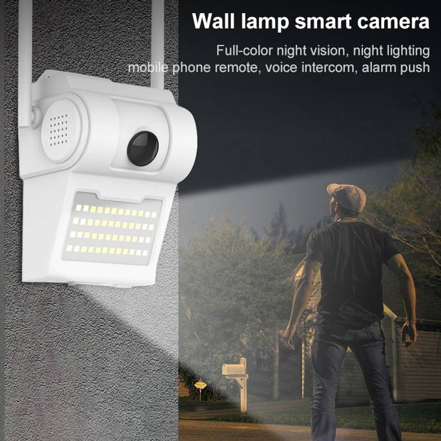 DP14 2.0 Million Pixels 1080P HD Wall Lamp Smart Camera, Support Full-color Night Vision / Motion...