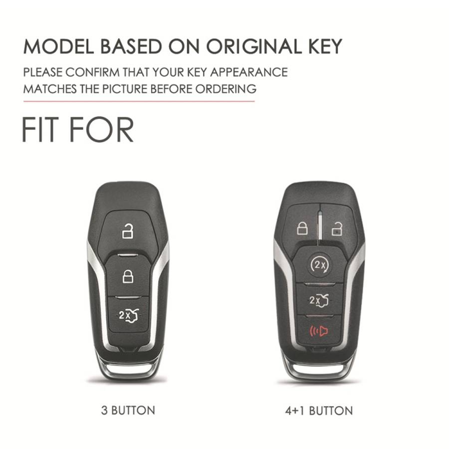 For Ford F-150 3-button C074 Car Key Leather Protective Case, C074