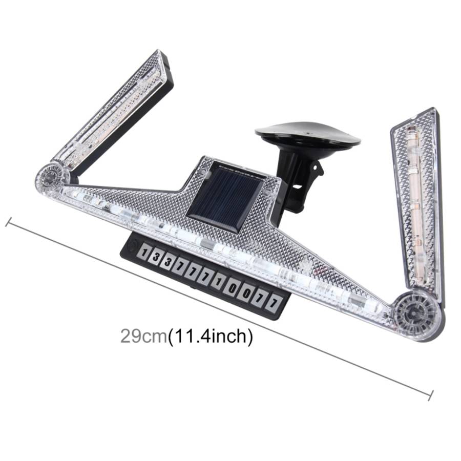 Solar Anti Collision Cupule Ranger Lamp Car Taillight LED Flash Warning Light Caution Light Folda...