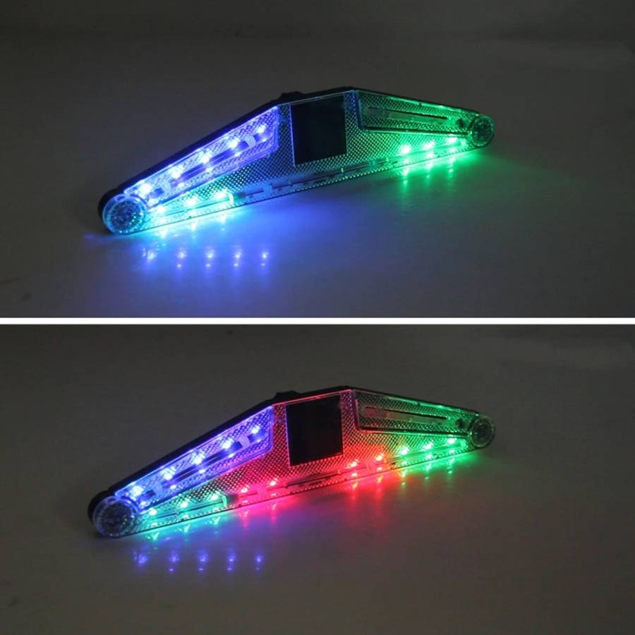Solar Anti Collision Cupule Ranger Lamp Car Taillight LED Flash Warning Light Caution Light Folda...