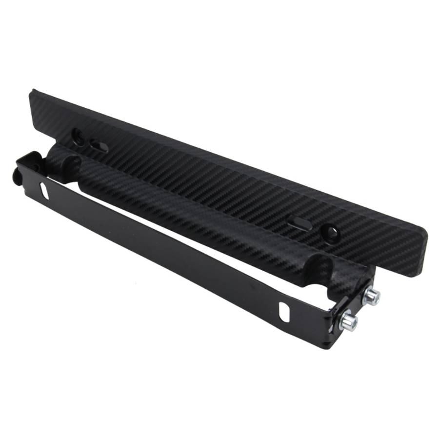 Car License Double Adjust Carbon Number Plate Adjustable Carbon Lead Plate Frame Holder Universal...