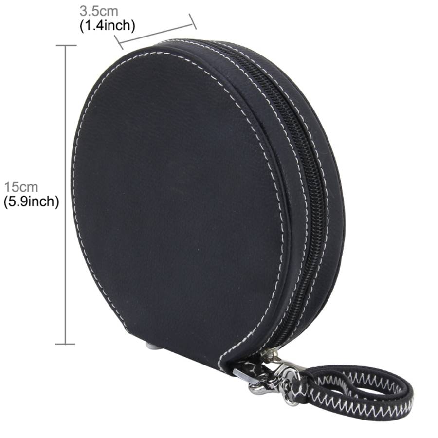 20 CD Disc Storage Case Leather Bag Heavy Duty CD/ DVD Wallet for Car, Home, Office and Travel, P...