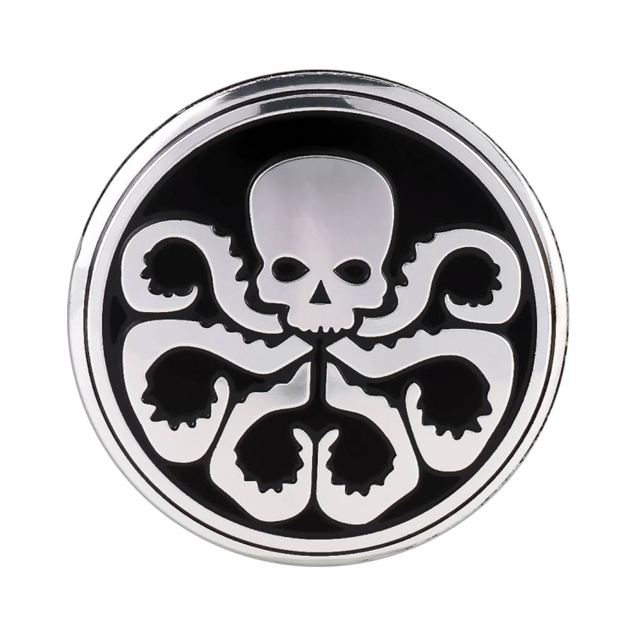 4 PCS Car-Styling Skull Pattern Wheel Hub Decorative Sticker, Diameter: 5.8cm