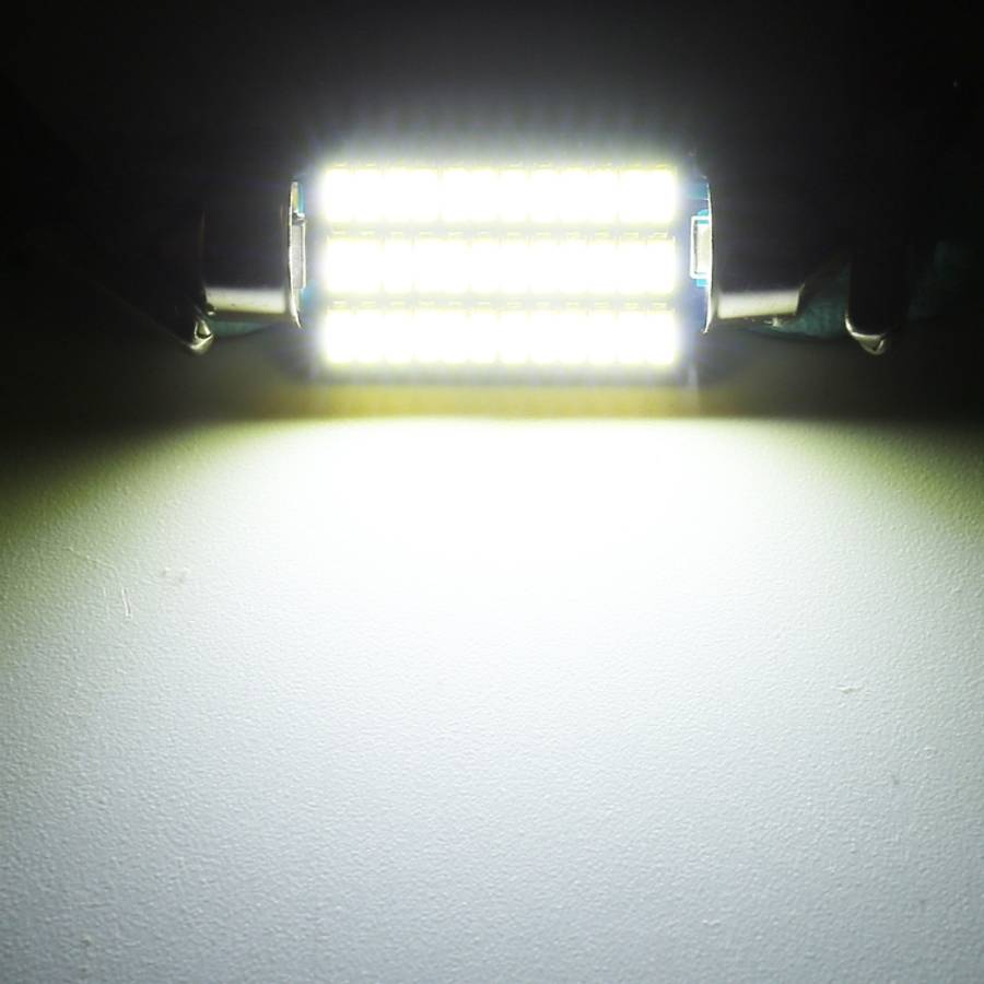 2 PCS 41mm DC12V / 1.5W / 6000K / 100LM 36LEDs SMD-3014 Car License Plate Light / Dome Light, wit...