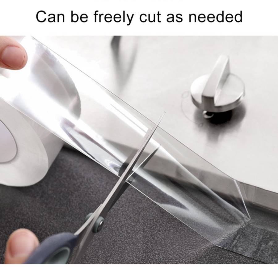 Acrylic Rubber Kitchen and Bathroom Waterproof Moisture-proof Tape Mildew Proof Stickers Size: 3c...