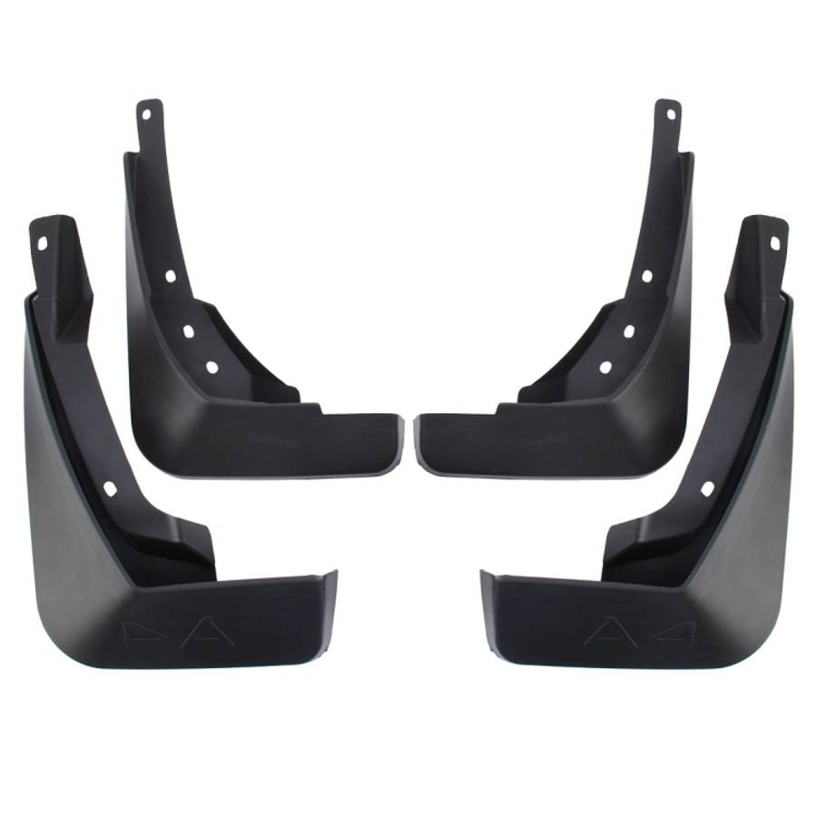 4 PCS Car Auto Semi-Rigid PVC Splash Flaps Mudguards Fender Guard for Audi A4L 2016 Version