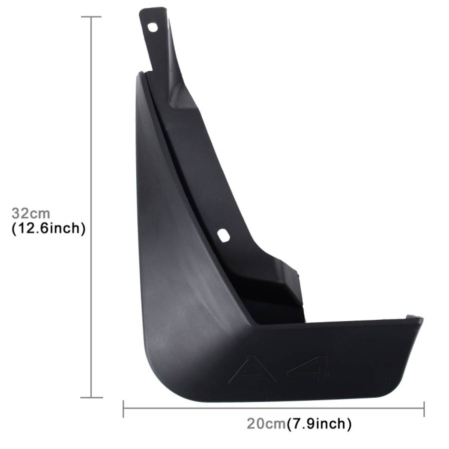 4 PCS Car Auto Semi-Rigid PVC Splash Flaps Mudguards Fender Guard for Audi A4L 2016 Version
