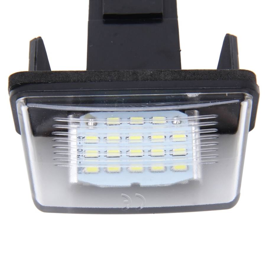 2 PCS License Plate Light with 24 SMD-3528 Lamps for Peugeot Citroen(White Light)