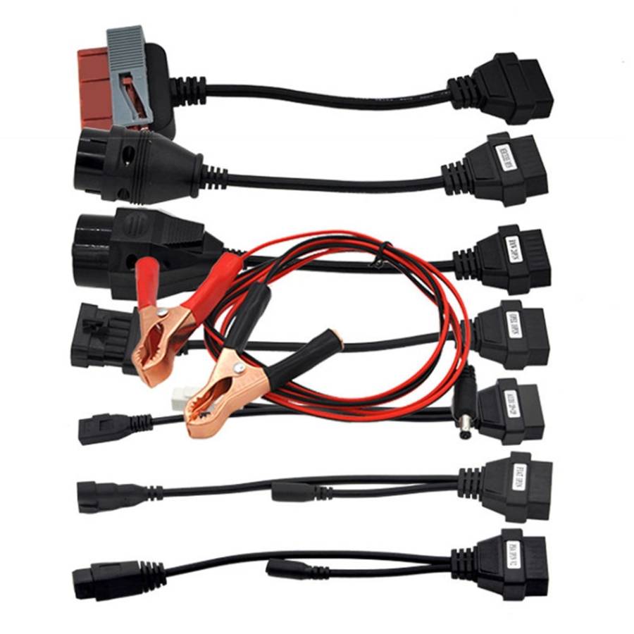 8 PCS Car Diagnostic Cable and Connector OBD2 Cable