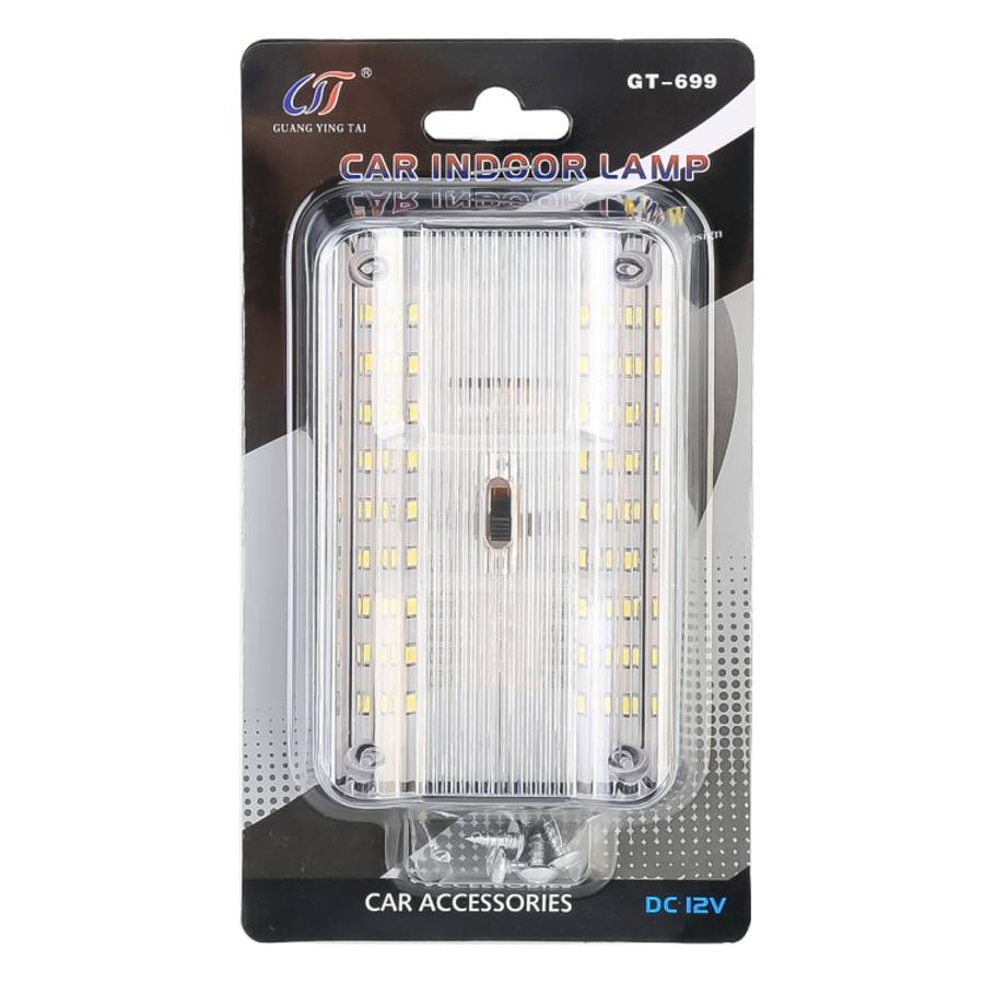 GT-699 DC12V / 2W / 6000K / 120LM SMD-3528 Car Indoor Dome Light