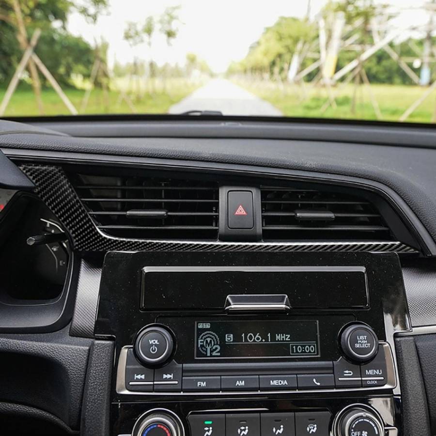 Car Carbon Fiber Central Control Air Outlet Below Decorative Sticker for Honda Tenth Generation C...