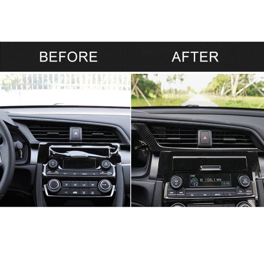 Car Carbon Fiber Central Control Air Outlet Below Decorative Sticker for Honda Tenth Generation C...