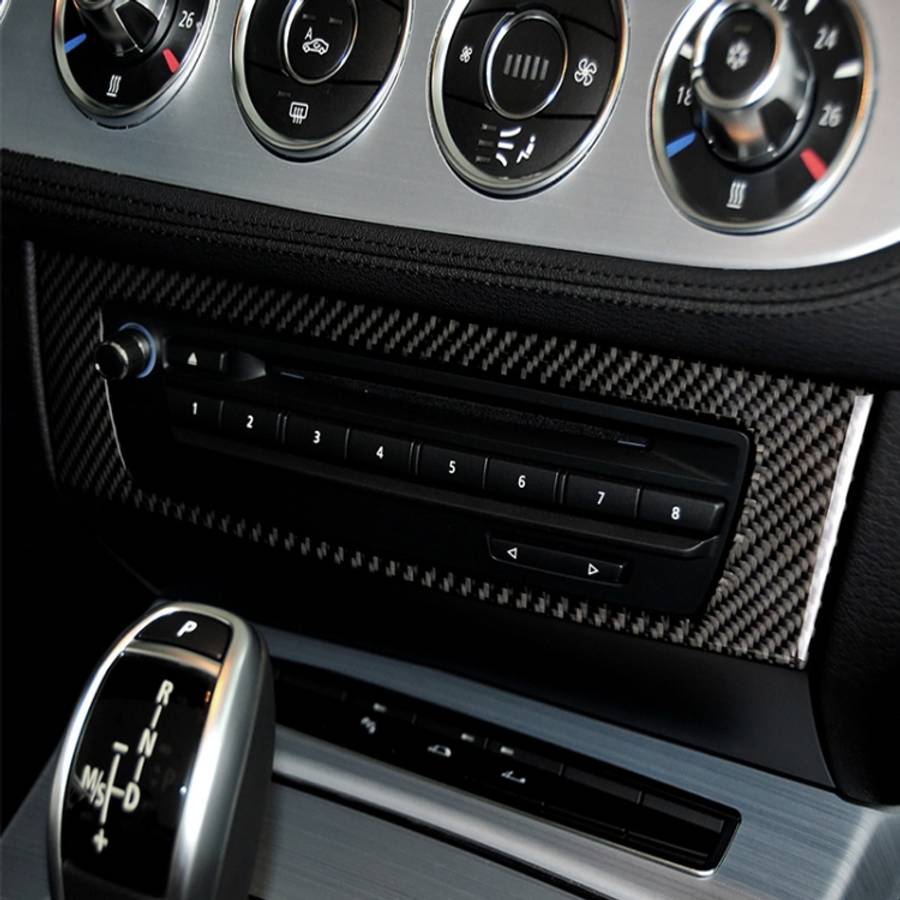 Car Carbon Fiber Central Control CD Panel Solid Color Decorative Sticker for BMW Z4 2009-2015