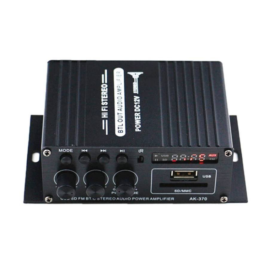 AK370 12V Household / Car Bluetooth HIFI Amplifier Audio with Remote Control