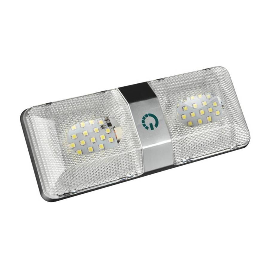 D4376D DC11-18V 6W 6000-6500K IP50 48LEDs SMD-5050 Marine RV Dimmable LED Dome Light Ceiling Lamp...