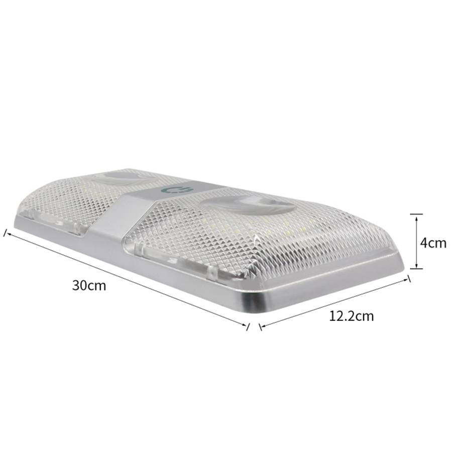 D4376D DC11-18V 6W 6000-6500K IP50 48LEDs SMD-5050 Marine RV Dimmable LED Dome Light Ceiling Lamp...