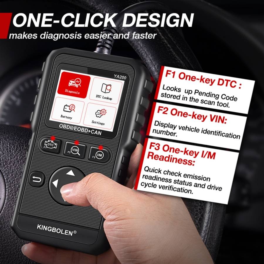 KINGBOLEN YA200 OBD2 Car Fault Diagnosis Tool Fault Analyzer